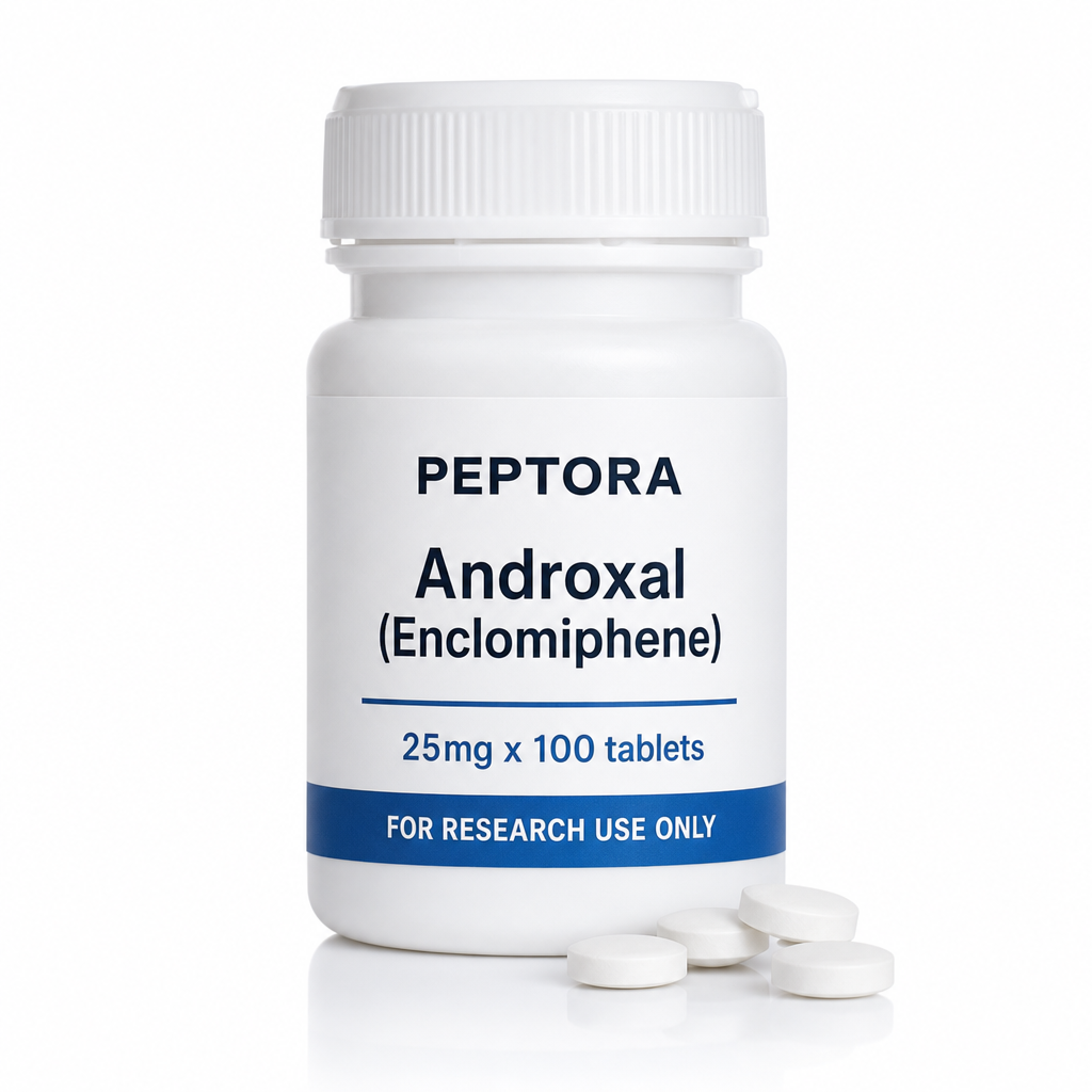 Peptora Androxal (Enclomiphene) 25mg x 100 tablets product shot
