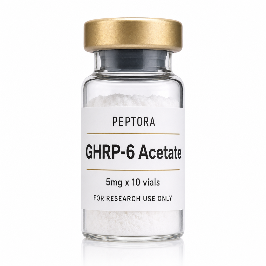 Peptora GHRP-6 Acetate 5mg x 10 vials product shot
