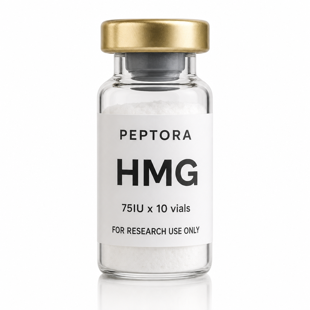 Peptora HMG 75IU x 10 vials product shot