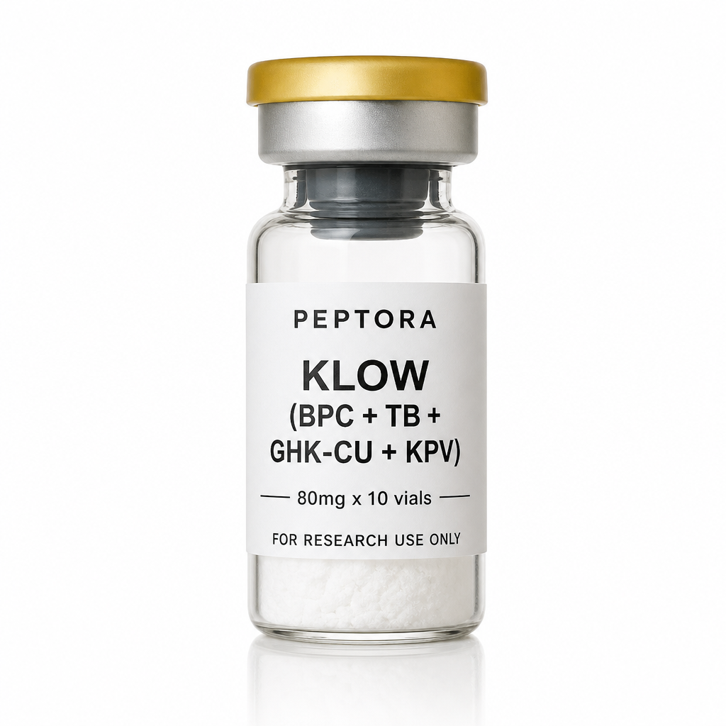 Peptora KLOW (BPC + TB + GHK-CU + KPV) 80mg x 10 vials product shot